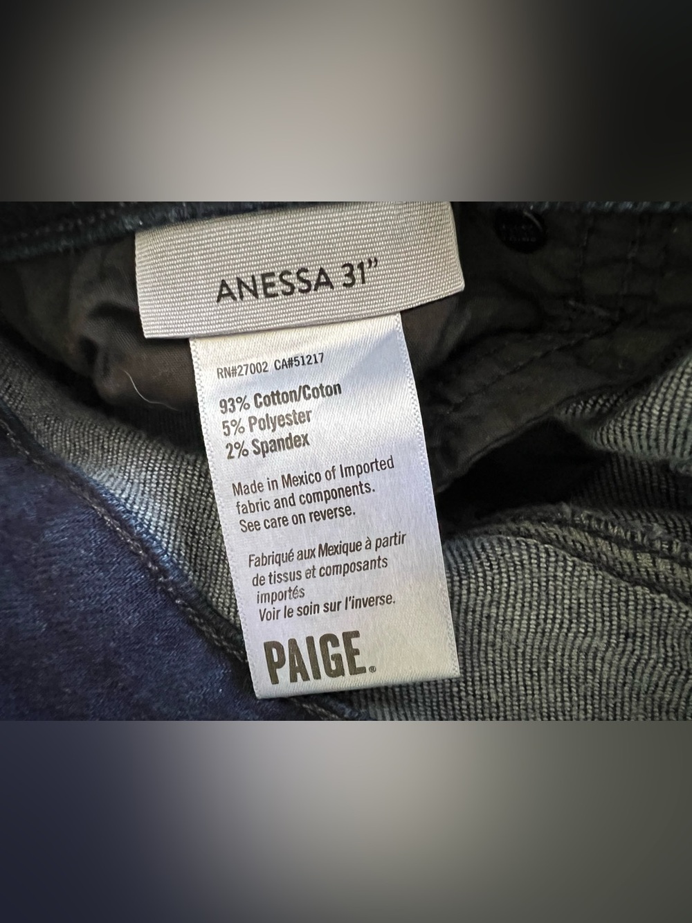 PAIGE Anessa 31" Wide-Leg Jeans in Duke of Yo Dark Wash. Size 29 - Picture 8 of 9